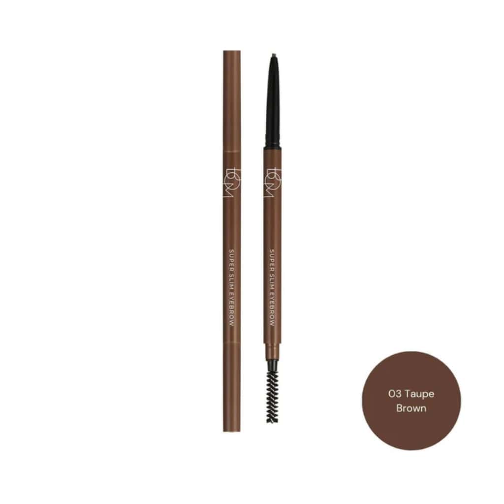 BOM antakių pieštukas Super Slim Eyebrow, 03 Taupe Brown