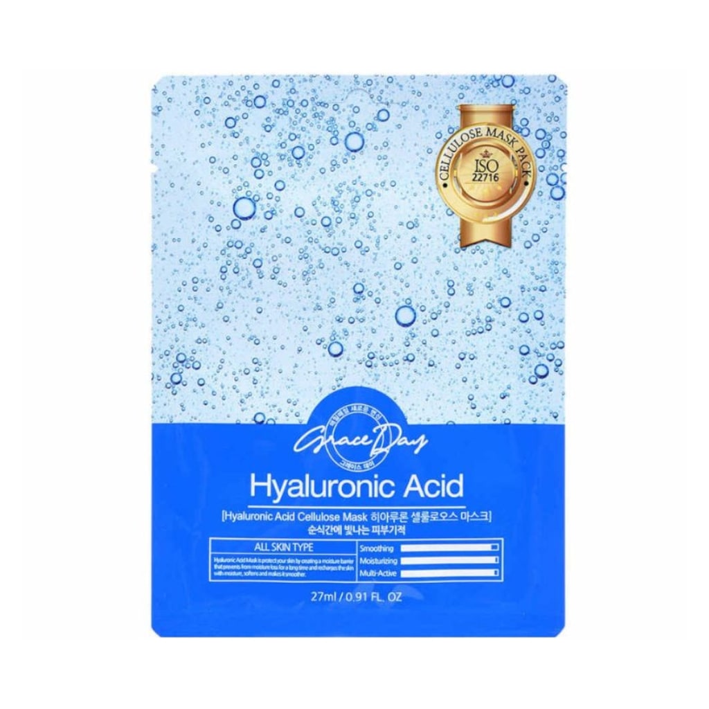 GRACE DAY lakštinė veido kaukė su hialurono rūgštimi, 27ml