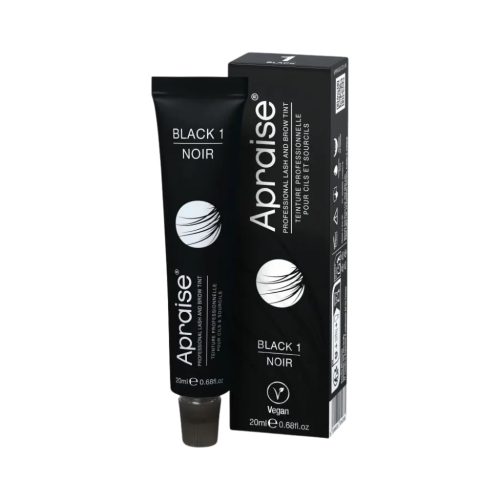 Antakių ir blakstienų dažai Apraise Vegan Eyelash and Eyebrow Tint OS555859, Nr. 1, juodos spalvos, 20 ml