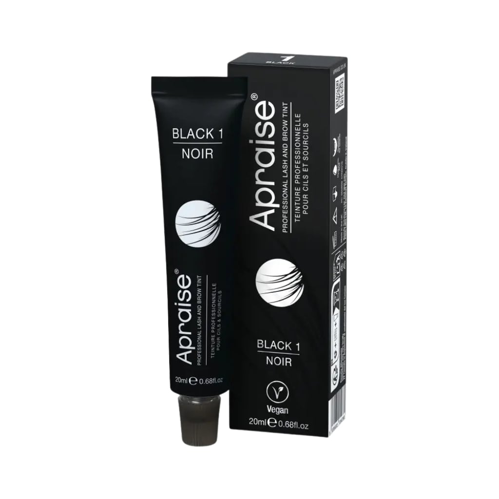 Antakių ir blakstienų dažai Apraise Vegan Eyelash and Eyebrow Tint OS555859, Nr. 1, juodos spalvos, 20 ml