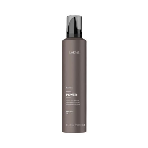 Lakme stiprios fiksacijos putos plaukams K.FINISH POWER Strong Hold Mousse, LAK46023, 300ml