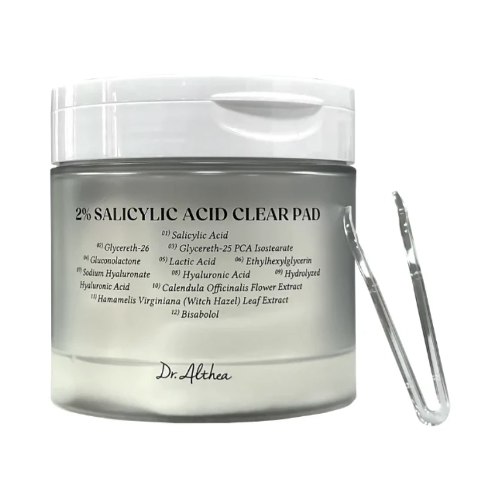 Dr. Althea šveičiamieji tonerio padeliai su salicilo rūgštimi 2% Salicylic Acid Clear Pad, 60vnt.
