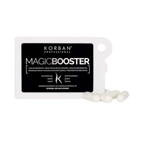 Korban kapsulės pažeistiems plaukams Magic Booster, 30vnt.