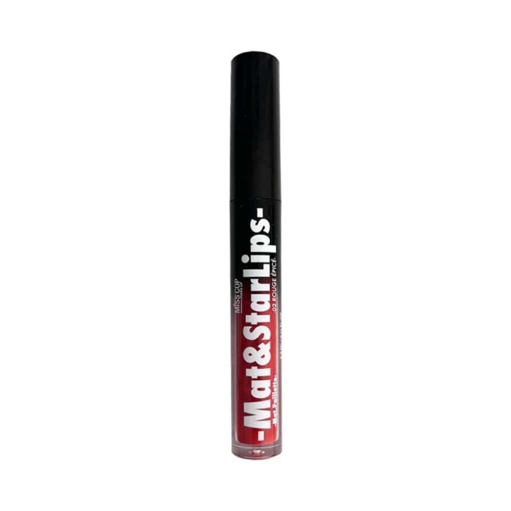Miss Cop skysti lūpų dažai Mat And Star Lips - 02 Rouge épicé