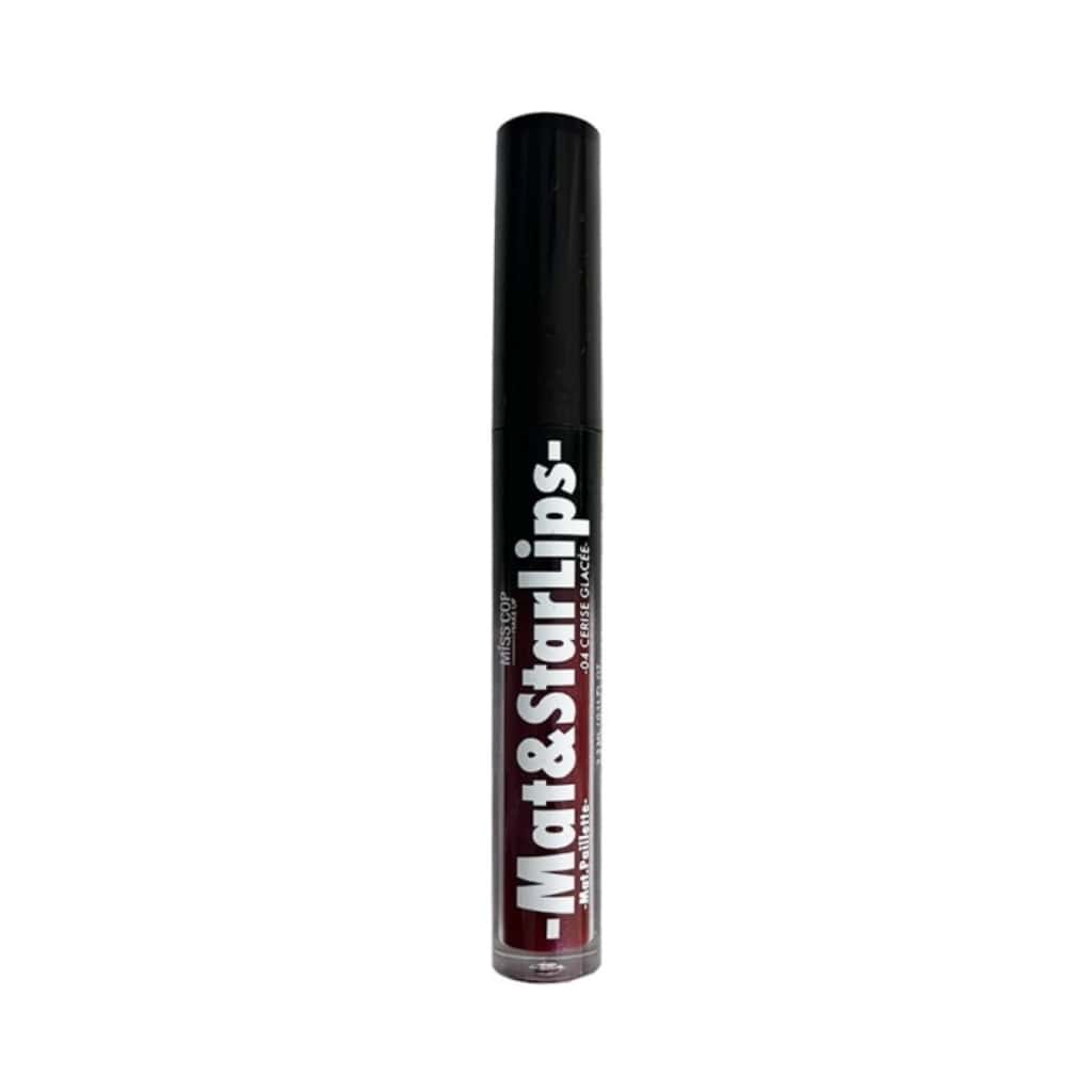 Miss Cop skysti lūpų dažai Mat And Star Lips - 04 Cerise glacée