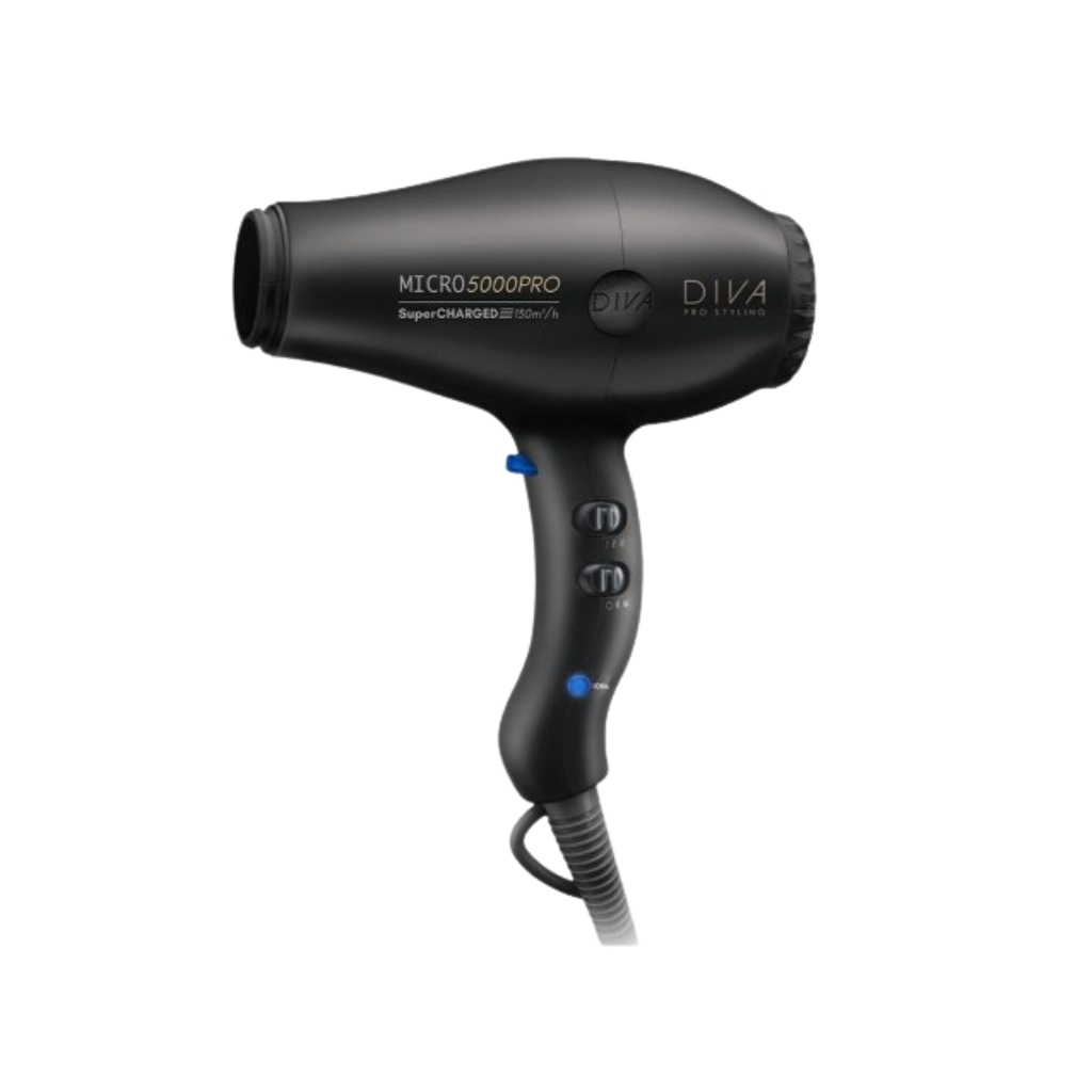 Diva Pro Styling plaukų džiovintuvas Micro 5000 Pro, Black