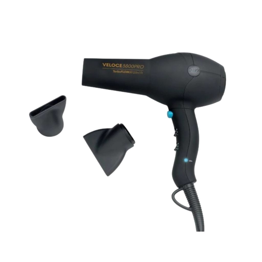 Diva Pro Styling plaukų džiovintuvas Veloce 3800 Pro, Black