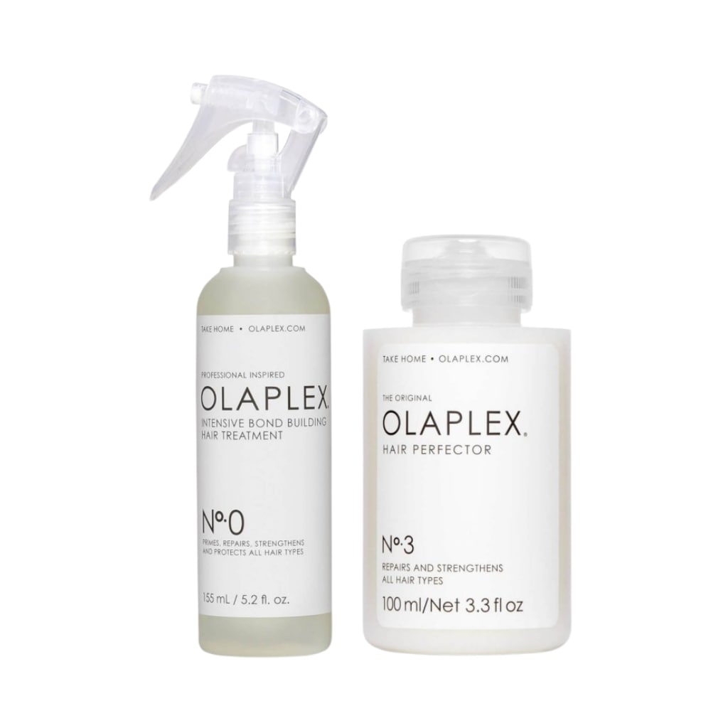 OLAPLEX intensyvaus poveikio plaukų atkuriamasis namų rinkinys - No.0 ir No.3
