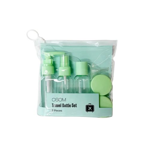 OSOM Kelioniniai buteliukai Travel Bottle Set OSOM25210MINT, mėtinės spalvos