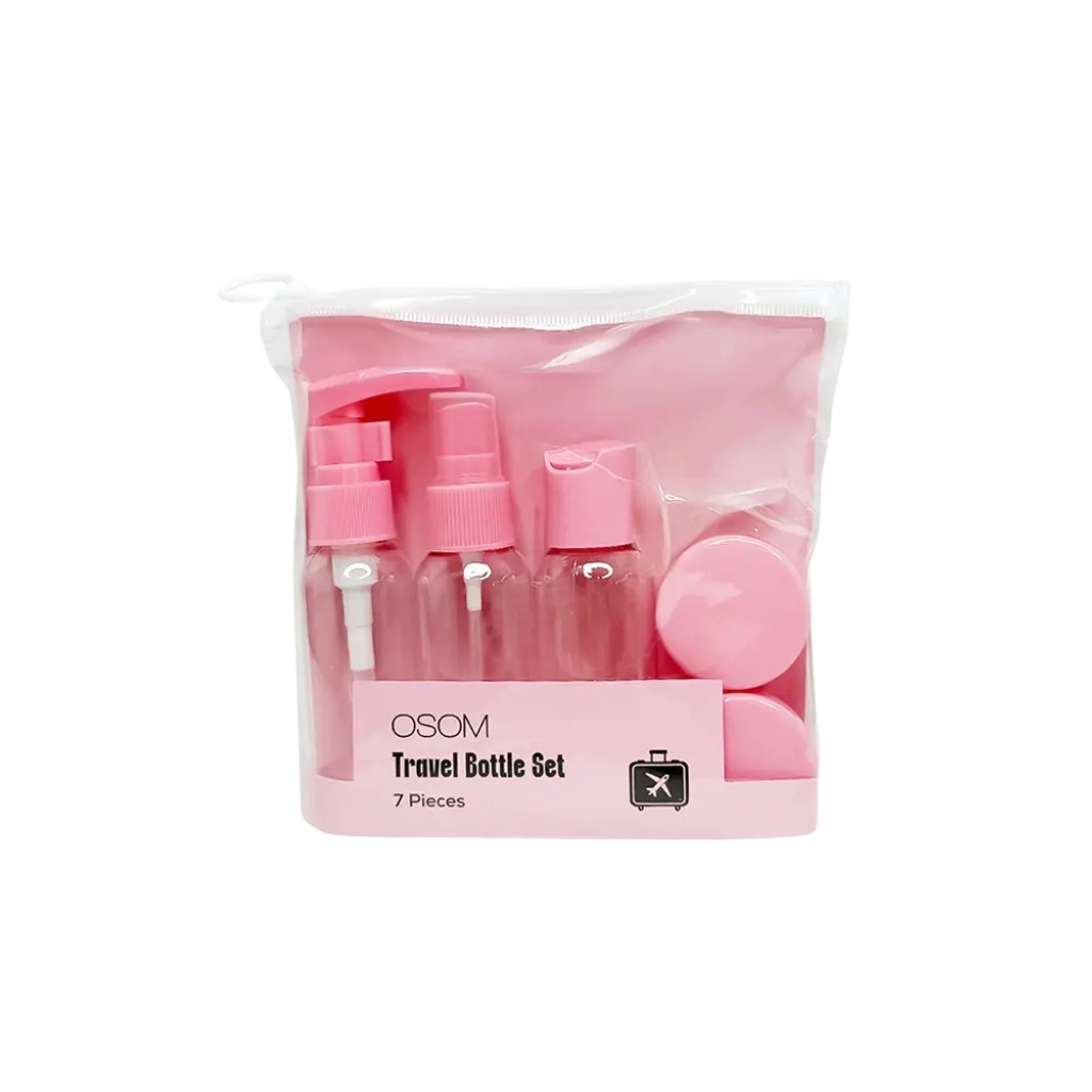 OSOM Kelioniniai buteliukai Travel Bottle Set OSOM25210PINK, rožinės spalvos