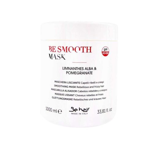 Be hair kaukė nepaklusniems, sausiems, besipučiantiems, pažeistiems plaukams BE SMOOTH (pH4.5-5), 1000ml