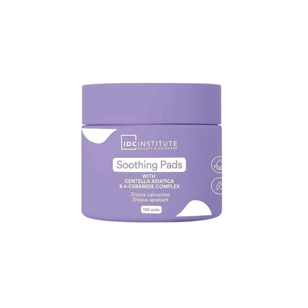 IDC INSTITUTE tonerio padeliai veidui su azijine centele ir keramidų kompleksu, 100 vnt.