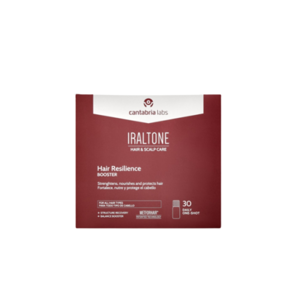 IRALTONE HAIR RESILIENCE BOOSTER PAPILDAI, 30x15 ML IRALTONE HAIR RESILIENCE BOOSTER plaukų struktūros stiprinimui papildai, 30x15ml