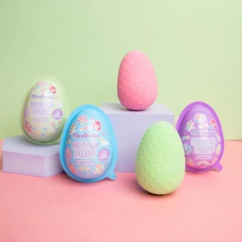 MARTINELIA vonios burbulas kiaušinio formos su siurprizu viduje Unicorn, vonios burbulo spalva parenkama atsitiktine tvarka 150g
